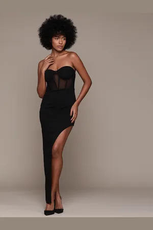 Bebe Future Glam Bodycon Maxi Dress