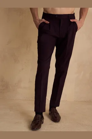 DENNISON Men Double Pleated Formal Trouser