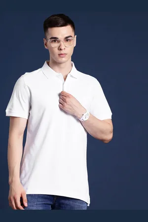 HANCOCK Men Polo Collar Pure Cotton T-shirt