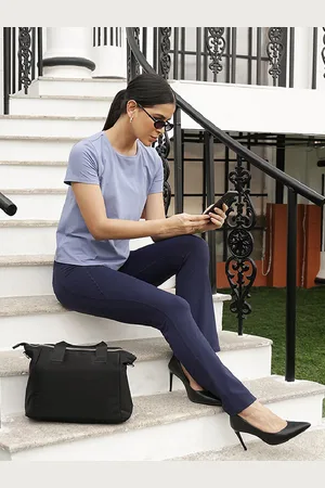 BlissClub Women Comfort Flared High-Rise Bootcut Trousers