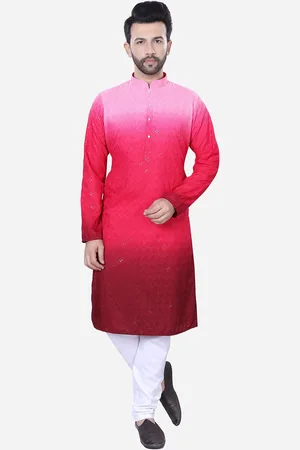Avaeta Dyed Regular Chikankari Kurta with Pyjamas