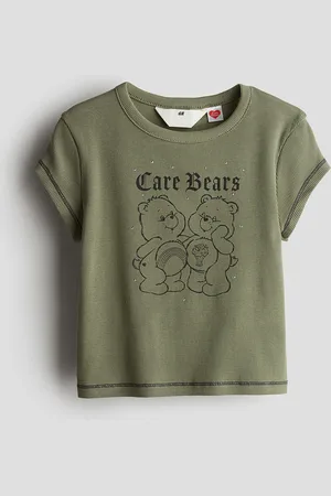 H&M Girls Printed Ribbed T-shirt