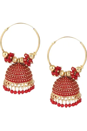 Keviv Gold-Plated Contemporary Jhumkas