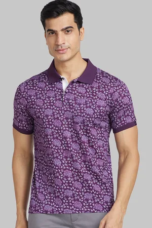 Raymond Weil Floral Printed Polo Collar Contemporary Fit Cotton Casual T-Shirt