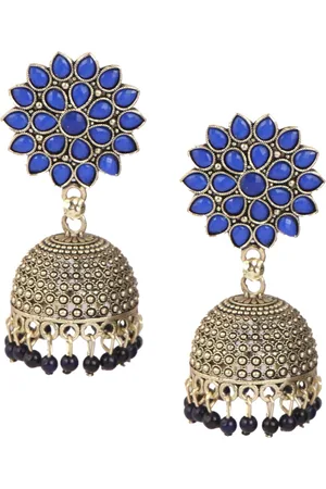 Keviv Gold-Plated Dome Shaped Jhumkas