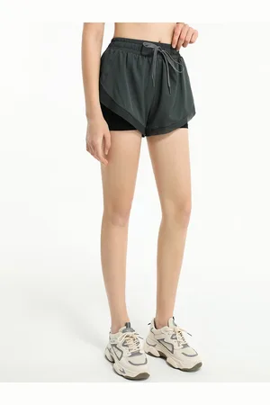 JC Collection Women Slim Fit High-Rise Rapid-Dry Sports Shorts
