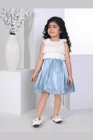Peppermint Girls Pleated Ruffles Fit & Flare Dress