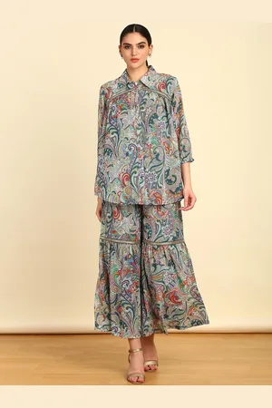 Soch Ethnic Motifs Printed Empire Kurta with Sharara