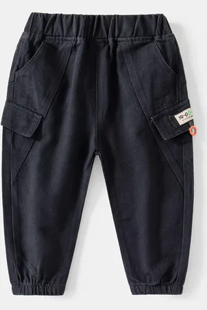 Stylecast Boys Black Mid Rise Joggers