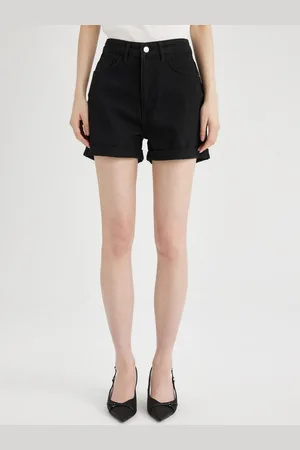 DeFacto Women Mid Rise Pure Cotton Denim Shorts