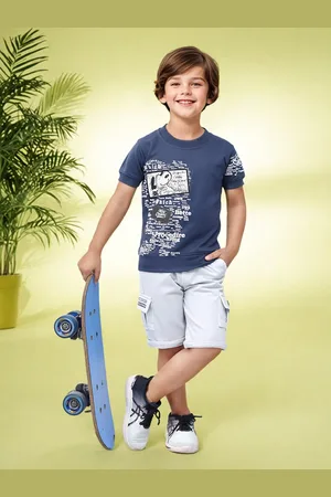 Toonyport Boys Graphic Printed Pure Cotton T-shirt with Shorts