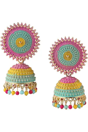 Keviv Gold-Plated Dome Shaped Jhumkas
