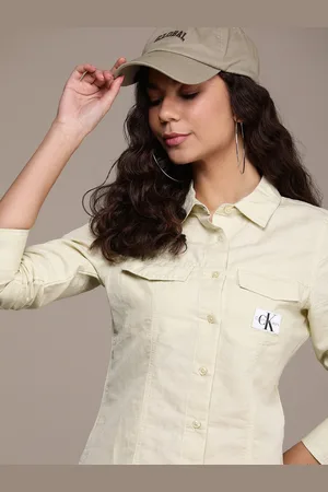 Calvin Klein Women Linen Cotton Casual Shirt
