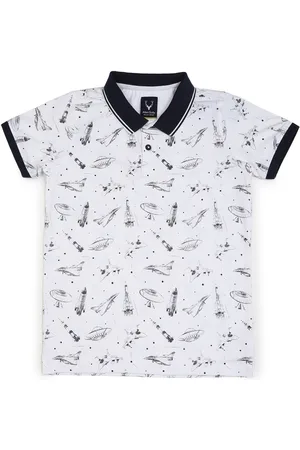 Allen Solly Boys Printed Polo Collar Pockets T-shirt