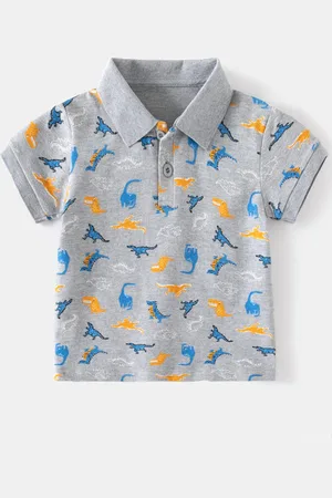 Stylecast Boys Floral Printed Polo Collar T-shirt