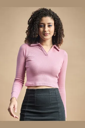 Roadster The Lifestyle Co. Shirt Collar Neck Crop Top