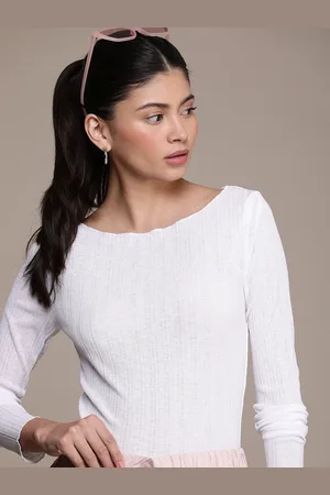 Calvin Klein Solid Semi-Sheer Regular Top