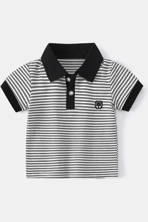 Stylecast Boys Striped Polo Collar Tshirt