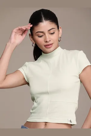 Calvin Klein High Neck Ribbed Top