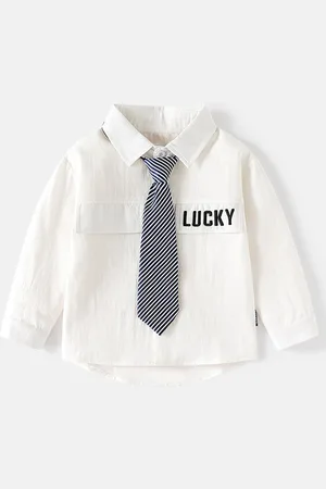 Stylecast Boys Long Sleeves Spread Collar Cotton Opaque Striped Casual Shirt