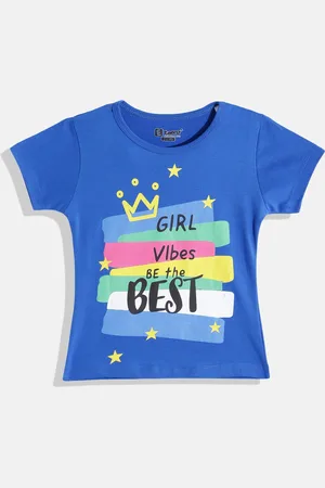 Eteenz Girls Printed Premium Cotton T-shirt