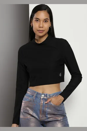 Calvin Klein Round Neck Crop Pullover