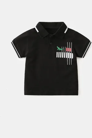 Stylecast Boys Polo Collar Pure Cotton Printed Tshirt