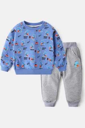 Stylecast Kids Printed Round Neck Sweatshirt With Trouser