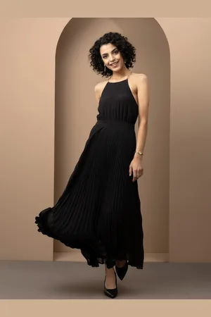 BEATNIK Halter Neck Georgette Maxi Dress