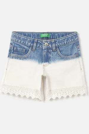 Benetton Girls Washed Denim Shorts