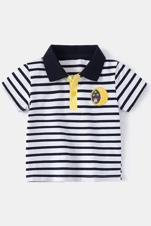 Stylecast Boys Striped Polo Collar Tshirt