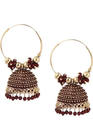 Keviv Gold-Plated Contemporary Jhumkas