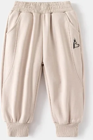 Stylecast Boys Beige Mid-Rise Joggers