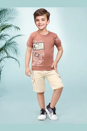 Toonyport Boys Graphic Printed Pure Cotton T-shirt with Shorts