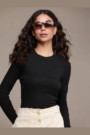 Calvin Klein Ribbed Long Sleeves Top