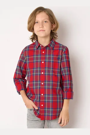 JACK & JONES Boys Tartan Checks Casual Shirt