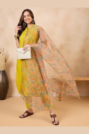 InWeave Floral Printed Organza Dupatta