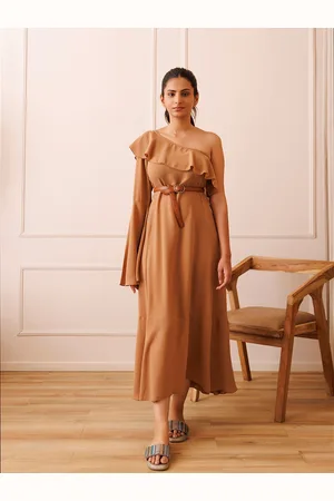 Ragavi One Shoulder Georgette Maxi Dress