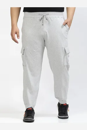 Pluss Men Grey Straight-Fit Joggers