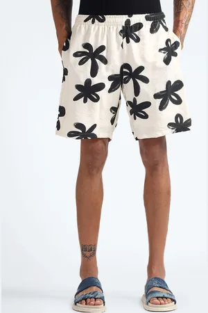 Flying Machine Men Floral Printed Mid-Rise Shorts