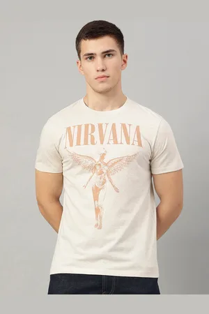 Free Authority Men Nirvana Printed Round Neck Cotton T-shirt