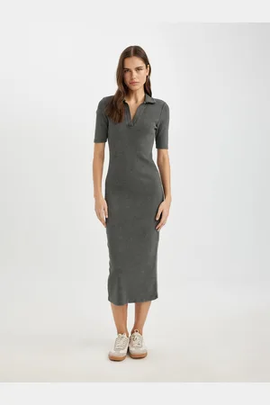 DeFacto Women Sheath Midi Dress