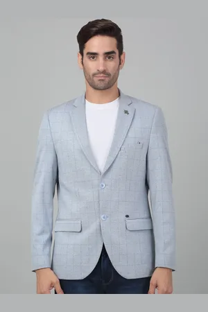 CANTABIL Self Design Notched Lapel Collar Single-Breasted Slim Fit Casual Blazer