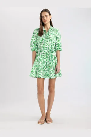 DeFacto Women Abstract Print Fit & Flare Dress