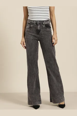 HERE&NOW Women Wide Leg Stretchable Jeans