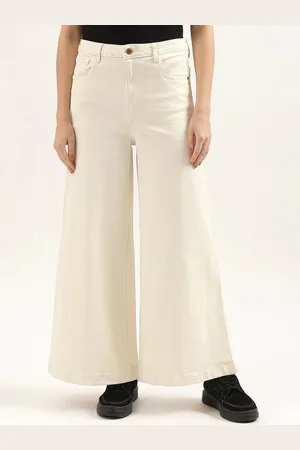 Benetton Women Flared High-Rise Parallel Trouser