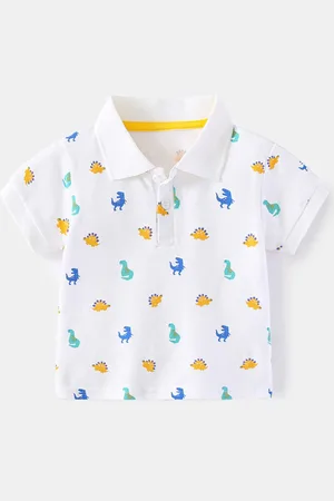 Stylecast Boys Printed Polo Collar Pure Cotton T-shirt
