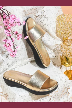 TRY ME Textured Open Toe Comfort Heels