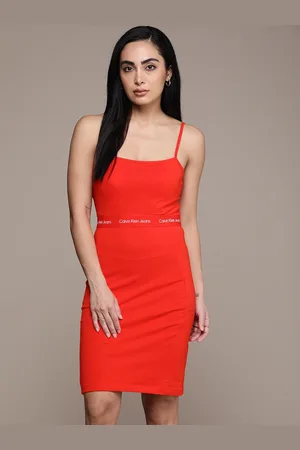 Calvin Klein Shoulder Straps Sheath Dress