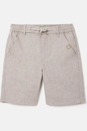 Benetton Boys Mid-Rise Cotton Linen Shorts